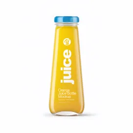 Clear Glass Bottle With Orange Juice